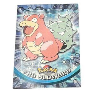 Slowbro Pokemon Card Topps #80 TV Animation Edition Series Blue Logo